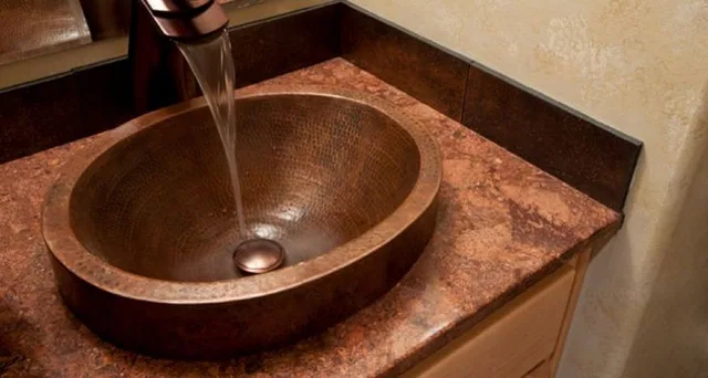 sink, copper, tap, water, plumbing, faucet, bathroom, washroom, nature, interior, mexican copper sink, wash, washing, brown bathroom, brown interior. What a move in each plumbing contractor KPI tells you